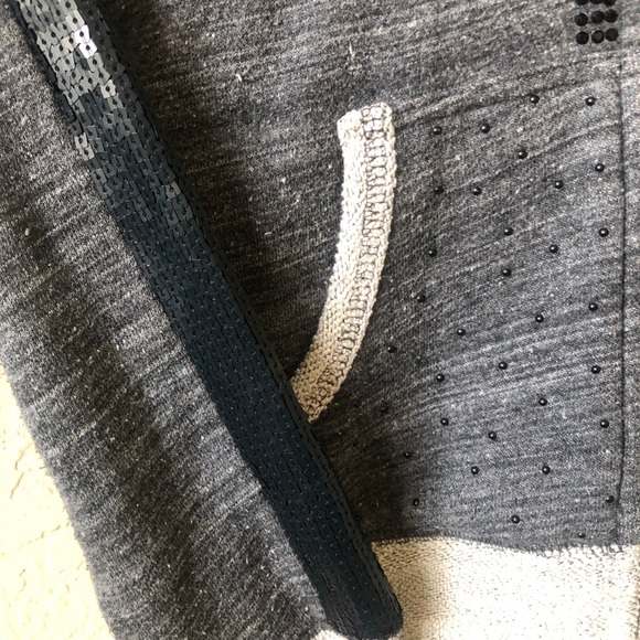 Miss Me Grey Hooded Zippered Jacket - Picture 5 of 6